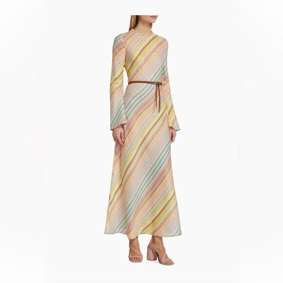 Zimmermann Halliday Striped Linen Maxi Dress size 0-2 NWT $750 - Picture 4 of 7